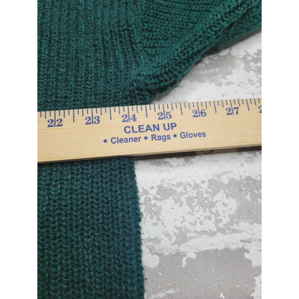 Vintage Eddie Bauer Sweater Mens XL Green Henley Fishermen Made In USA 90s